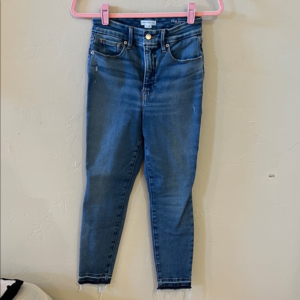 Good American Good Waist Cropped Skinny Jean size 4/27